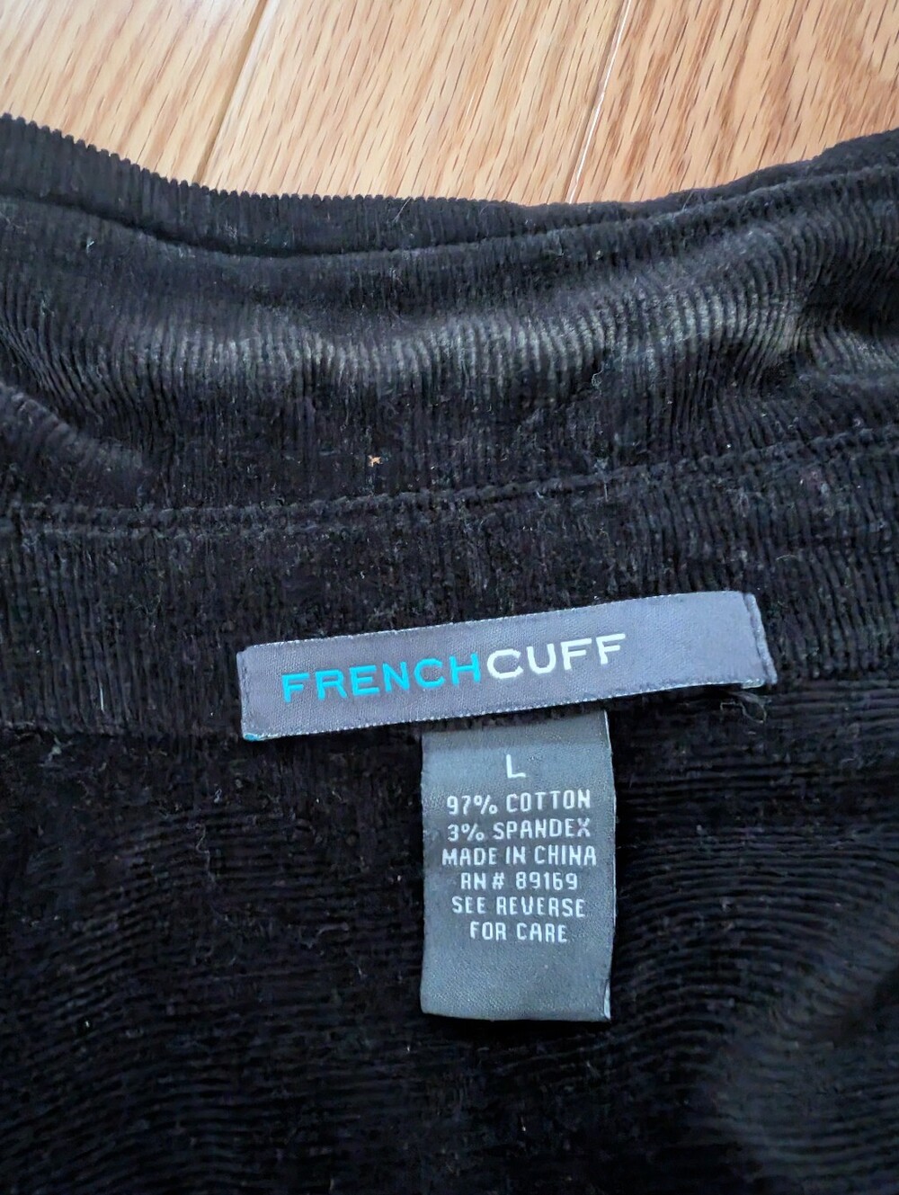 Black Ribbed Jacket Large - Picture 2 of 6